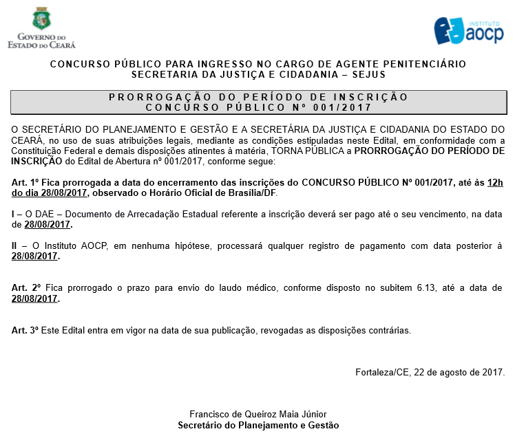concurso Agepen-CE