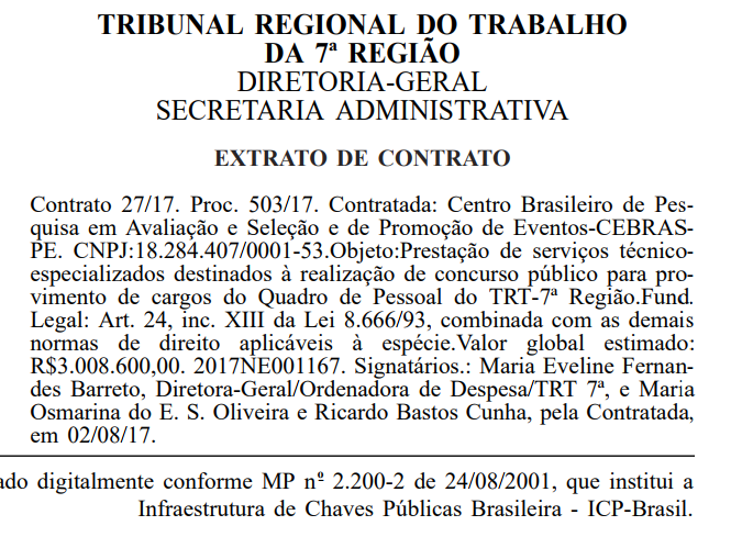 Concurso TRT CE
