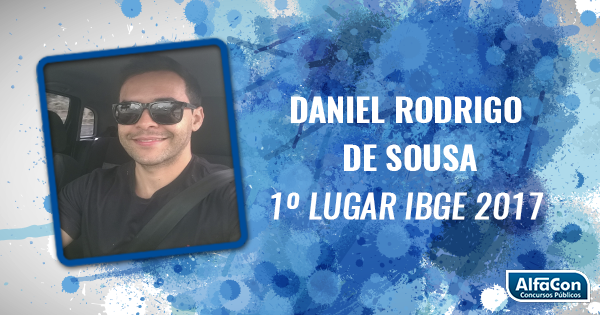 Alfartano aprovado em 1º lugar IBGE 2017: Daniel de Sousa