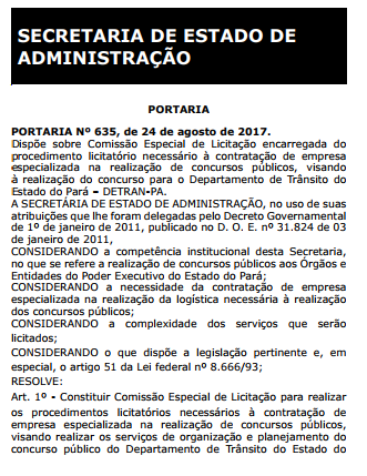 Concurso DETRAN PA