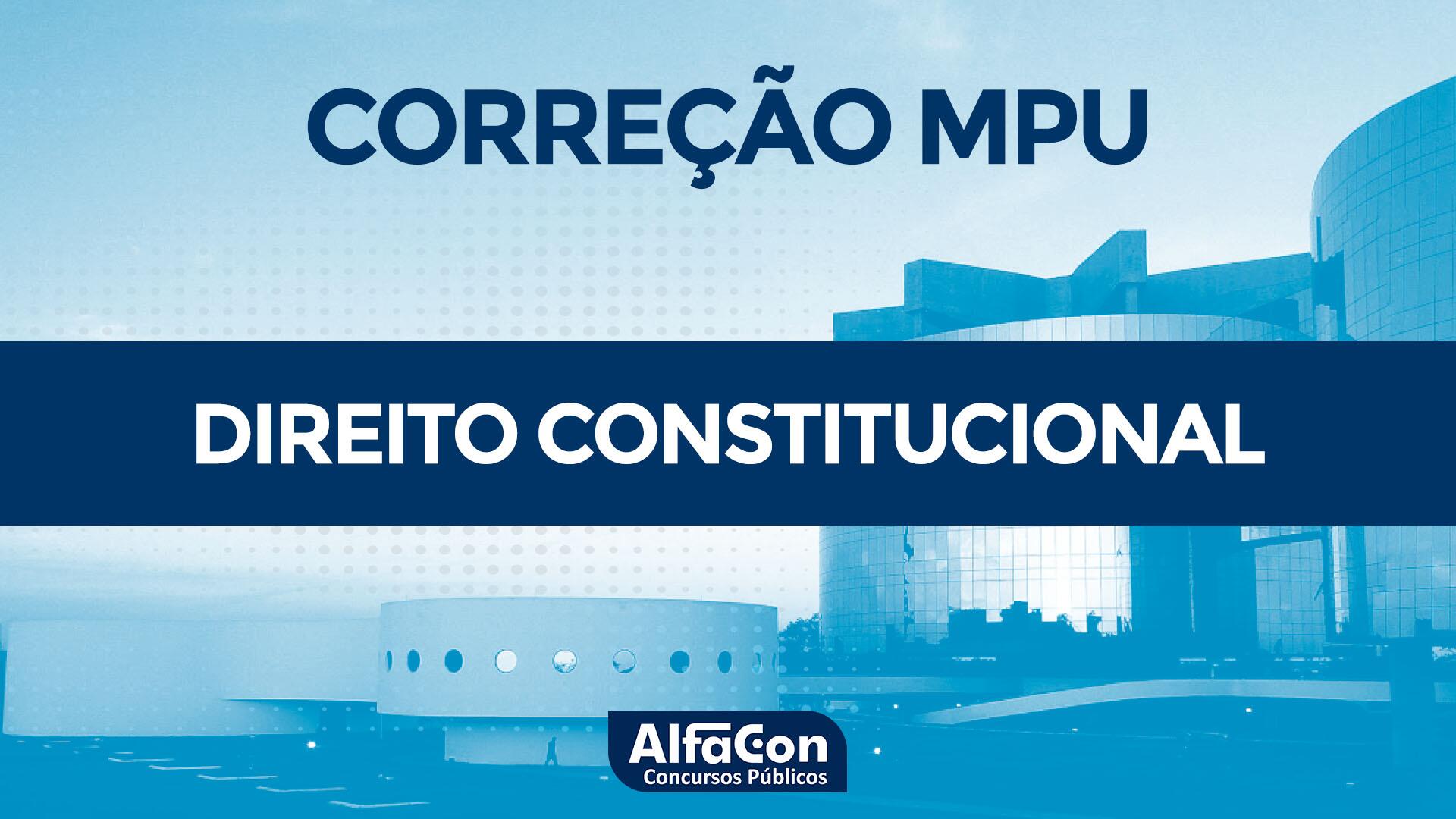 Gabarito Extraoficial MPU 2018 - Direito Constitucional
