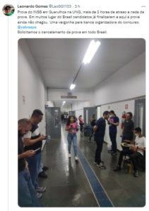 Prova INSS Guarulhos Cancelamento