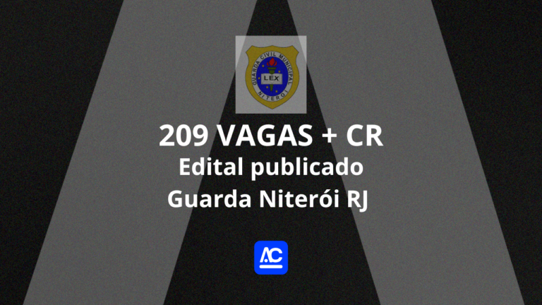 Concurso Guarda de Niterói RJ: 209 + CR vagas