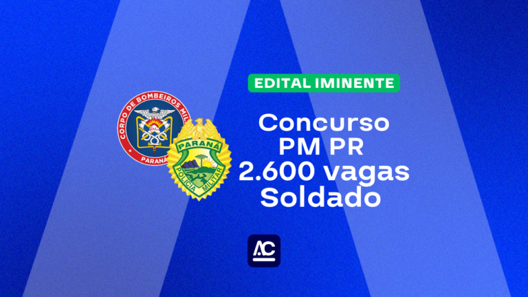 Concursos Públicos 2025 para carreira policial na região sudeste Concurso PM PR tem mais de 2.000 vagas para cargo Soldado PM PR e Soldado Bombeiro PR, ensino superior e banca definida IBFC.