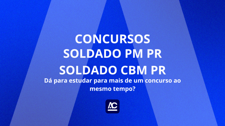 PM PR Soldado e Bombeiros PR: dá para estudar para mais de um concurso ao mesmo tempo?
