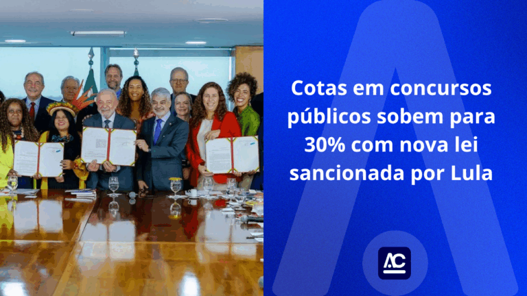 Cotas em concursos públicos sobem para 30% com nova lei sancionada por Lula