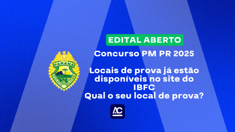 Concurso PM PR: locais de prova já estão disponíveis no site do IBFC
