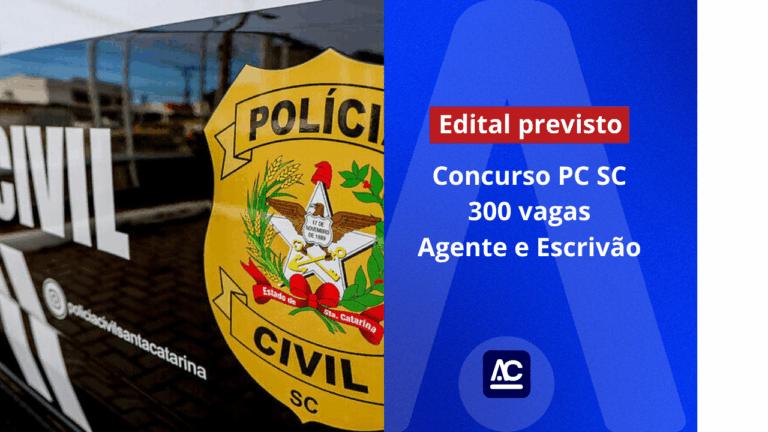 Concurso Polícia Civil SC 2025: Comissão formada para 300 vagas de Agente e Escrivão