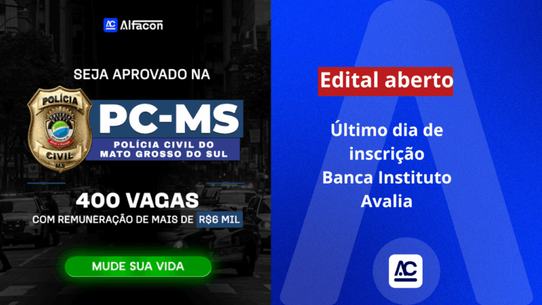 Concurso PC MS: últimas horas para inscrição!