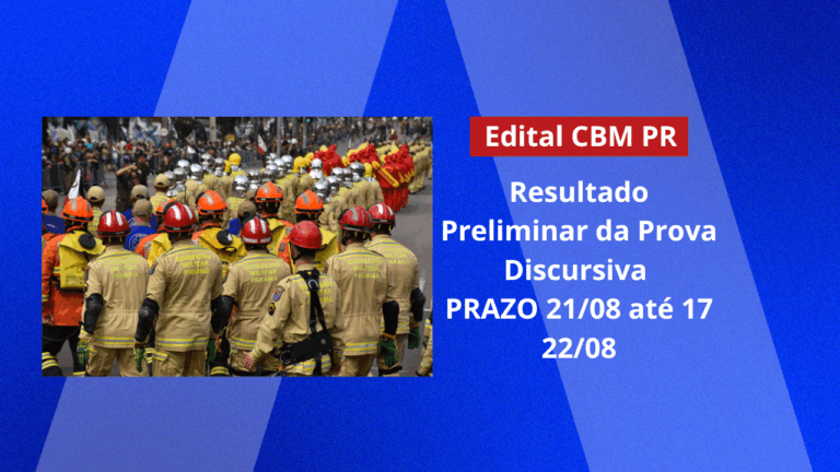 Concurso Bombeiros PR: resultado da prova discursiva sai nesta quarta (20/8)