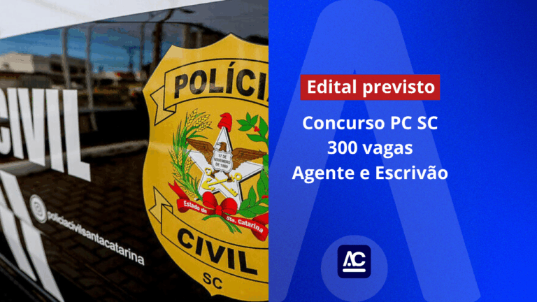 Concurso Polícia Civil SC 2025: Comissão formada para 300 vagas de Agente e Escrivão