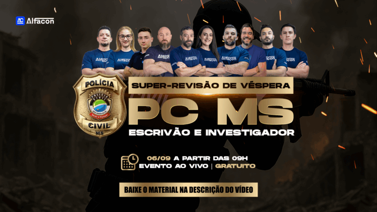 SRV PC MS 2025: Revisão Final para Escrivão e Agente de Polícia Judiciária