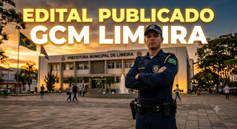 EDITAL PUBLICADO: Concurso Guarda Municipal de Limeira SP
