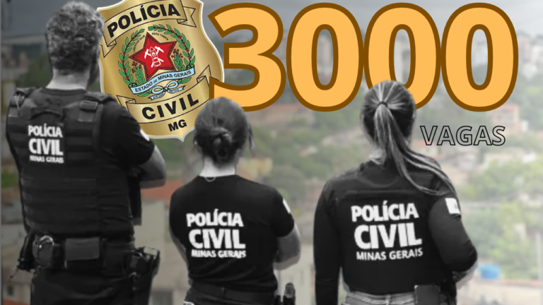 Concurso PCMG: Minas Gerais – 3 mil vagas para a Polícia Civil