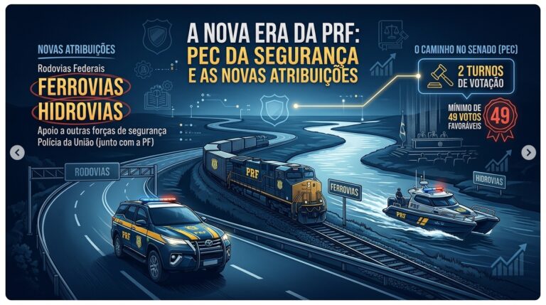 PEC da Segurança Pública Avança no Senado e Pode Ampliar a Atuação da PRF para Ferrovias e Hidrovias
